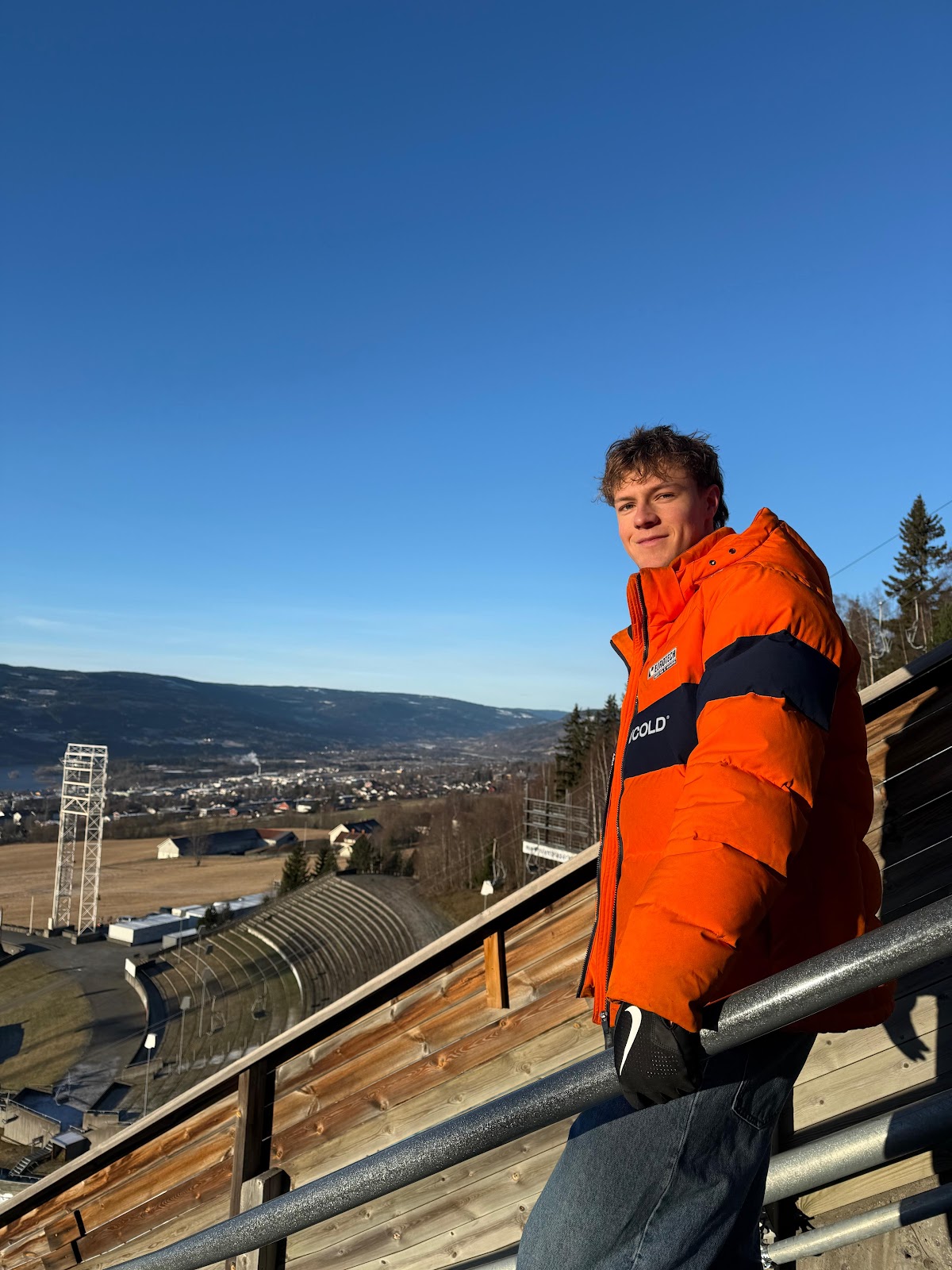 Tobias Janssens overlooking the bobsleigh track